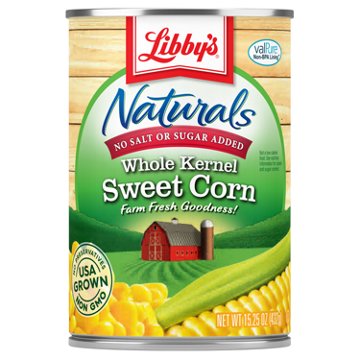 Libby's Naturals Whole Kernel Sweet Corn, 15 oz