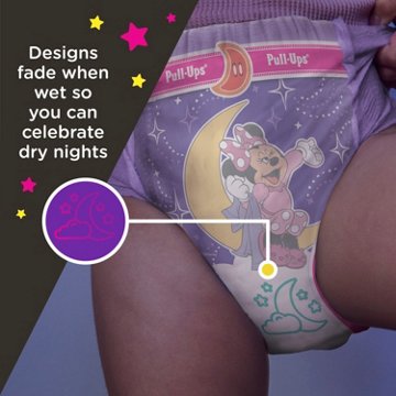 Pull-Ups Girls' Night-Time Potty Training Pants - 3T-4T, 18 ct