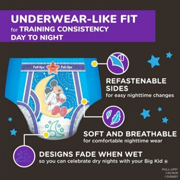 Pull-Ups Boys' Night-Time Potty Training Pants - 3T-4T, 18 ct