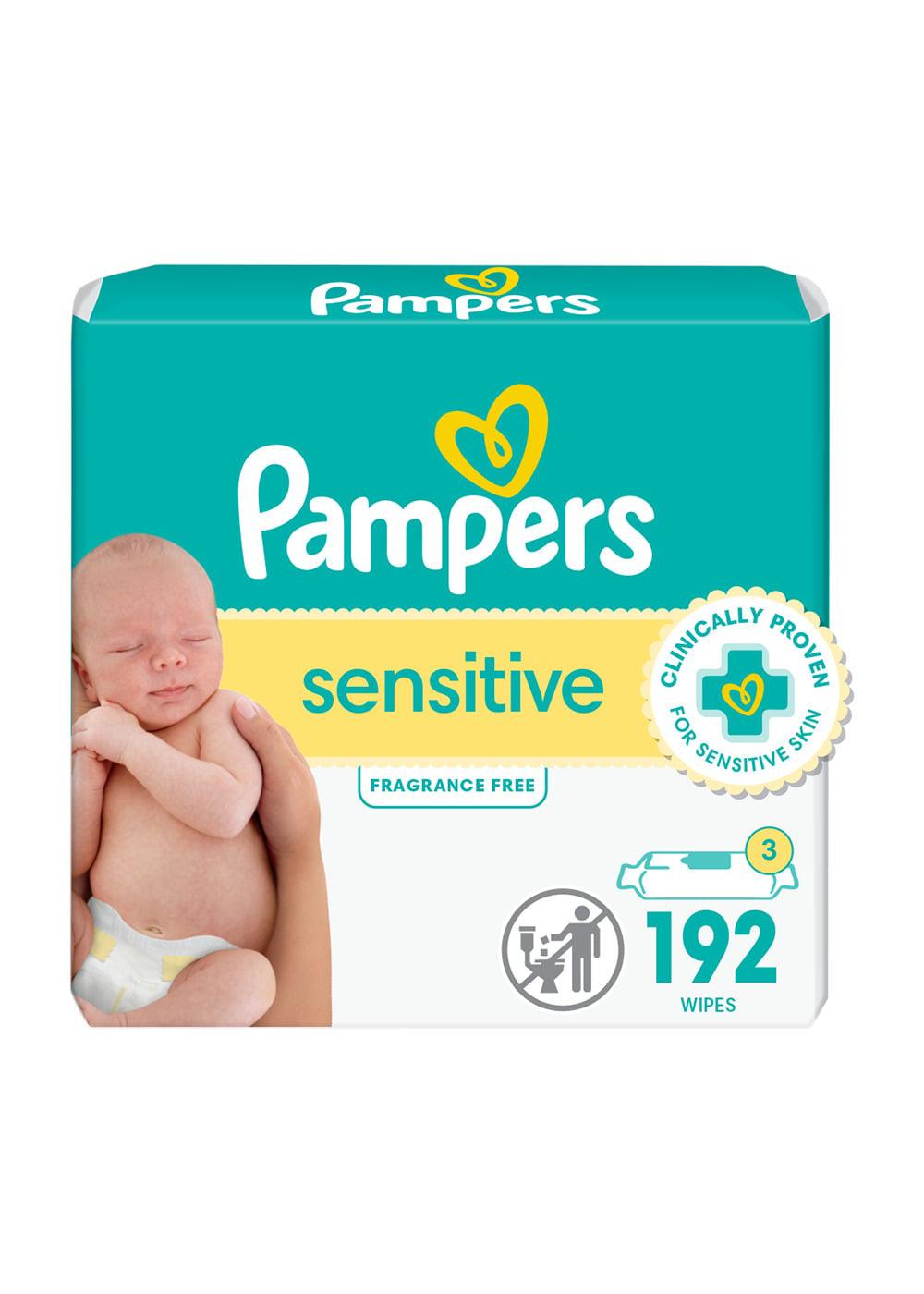 Pampers Sensitive Skin Baby Wipes Refills 3 Pk; image 1 of 9