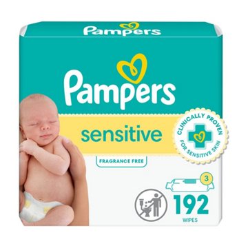 Pampers Sensitive Skin Baby Wipes Refills 3 pk, 192 ct