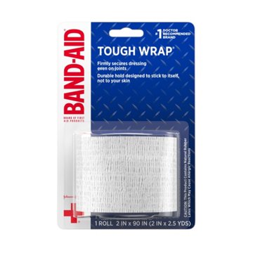 Band-Aid Tough Wrap Flexible Fabric Self-Adherent Wrap, 2.5 yd