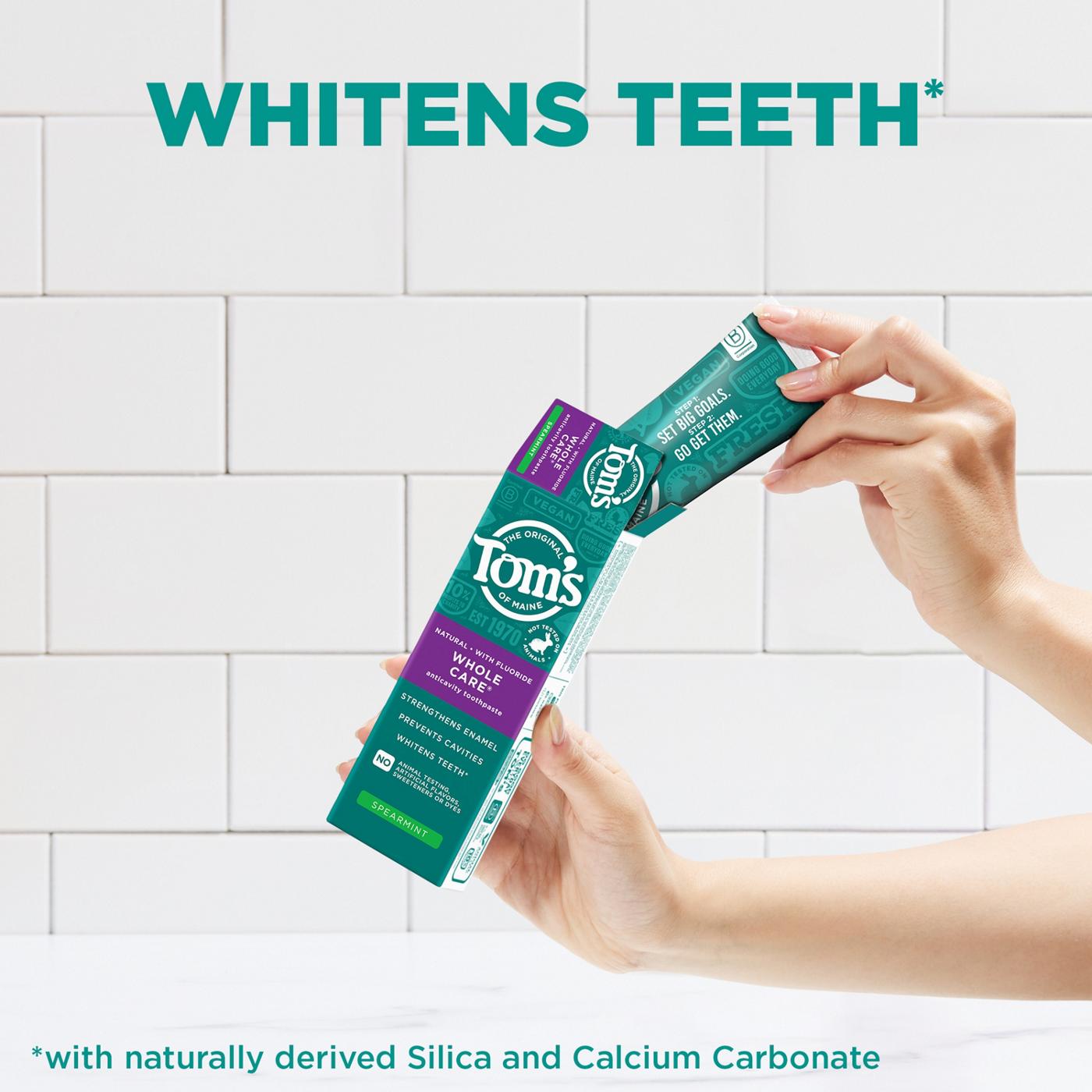 Tom's of Maine Whole Care Natural Fluoride Toothpaste - Spearmint; image 4 of 8
