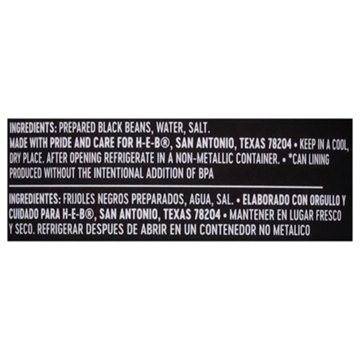 H-E-B Black Beans, 15 oz
