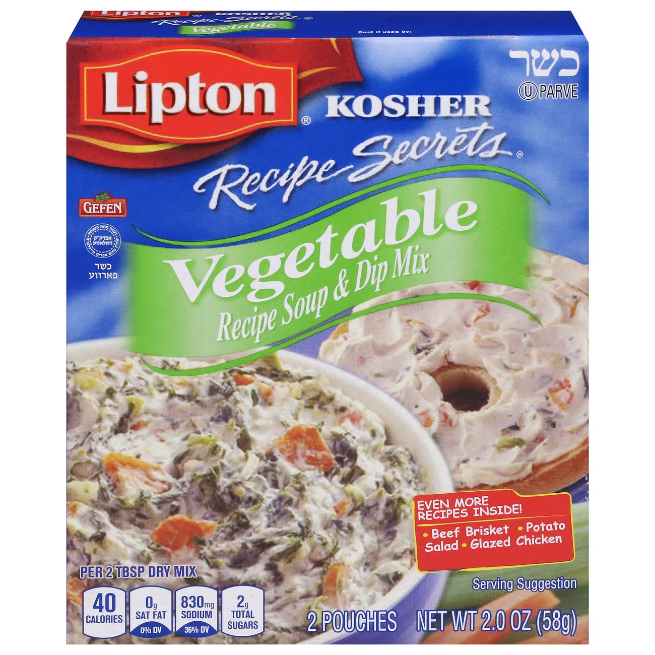 Lipton Kosher Recipe Secrets Vegetable Recipe Soup and Dip Mix Shop