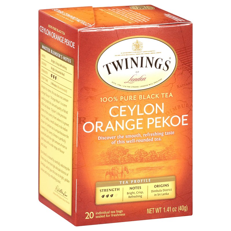 Thưởng thức trà Ceylon Orange Pekoe Twinings tại H-E-B sẽ là một trải nghiệm thưởng thức đáng nhớ. Hãy khám phá hương vị độc đáo và thơm ngon của trà này từ nhà sản xuất nổi tiếng Twinings. Với chất lượng cao và bao bì đẹp mắt, trà Twinings là lựa chọn hoàn hảo cho các tín đồ trà trên toàn thế giới.