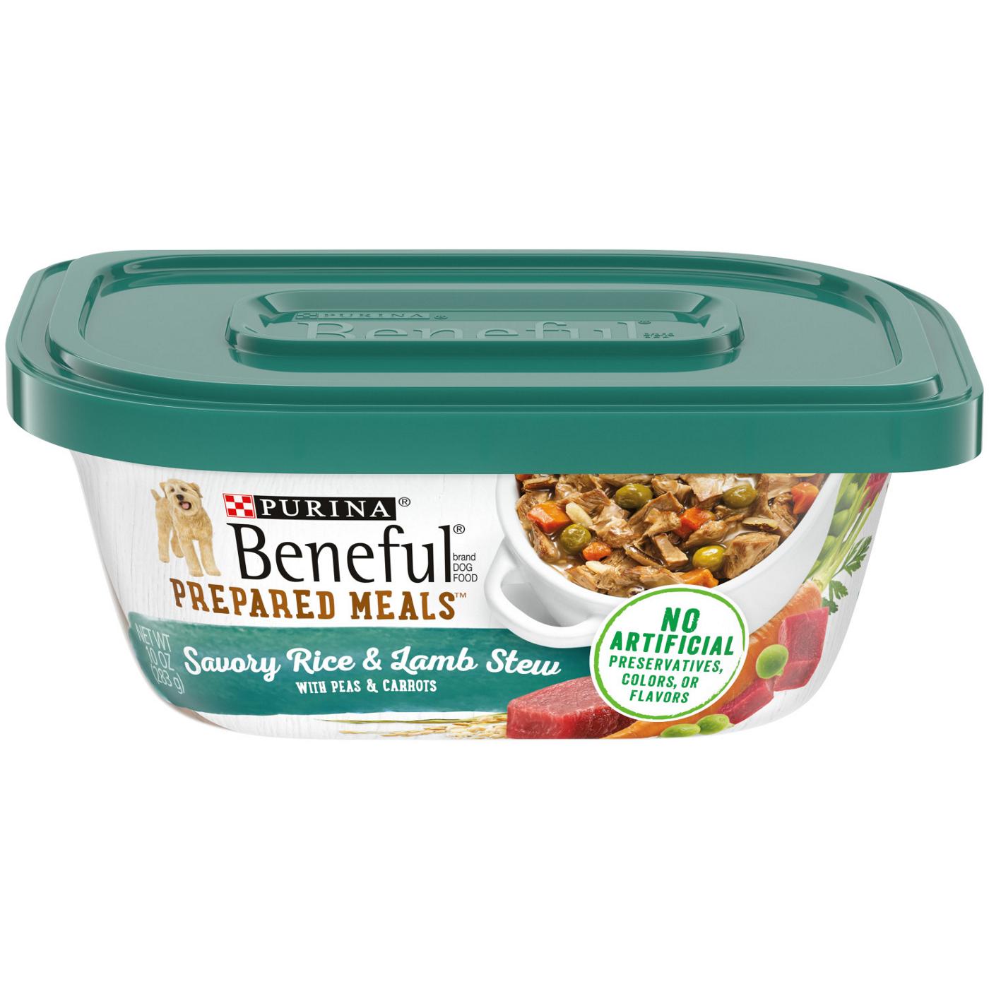 Beneful Purina Beneful High Protein Wet Dog Food With Gravy, Prepared Meals Savory Rice & Lamb Stew; image 1 of 8
