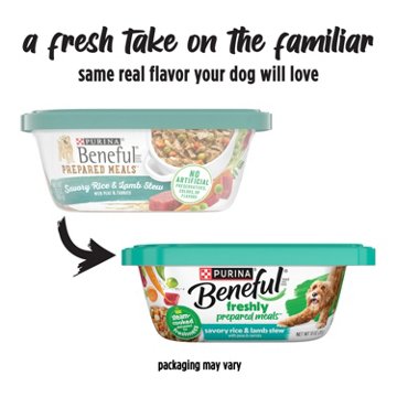 Beneful Purina Wet Dog Food Freshly Prepared Meals - Savory Rice and Lamb Stew with Peas and Carrots