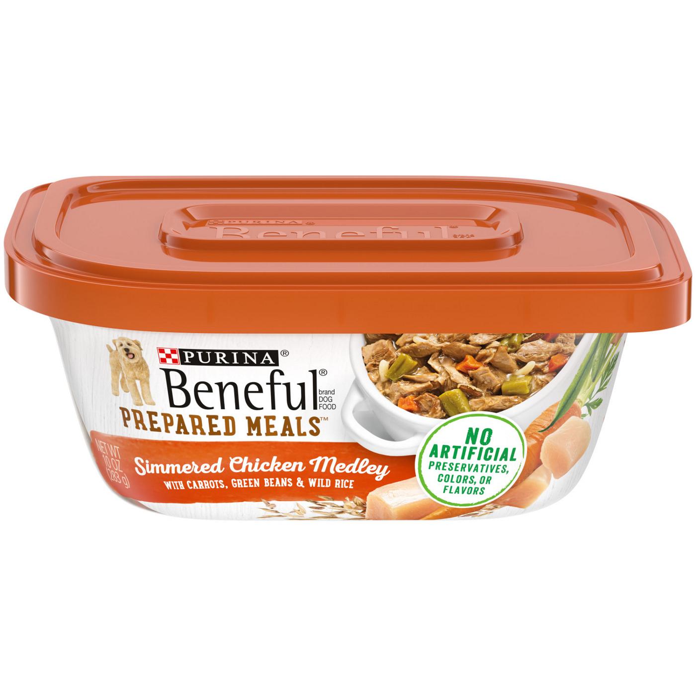 Beneful Purina Beneful High Protein Wet Dog Food With Gravy, Prepared Meals Simmered Chicken Medley; image 1 of 8