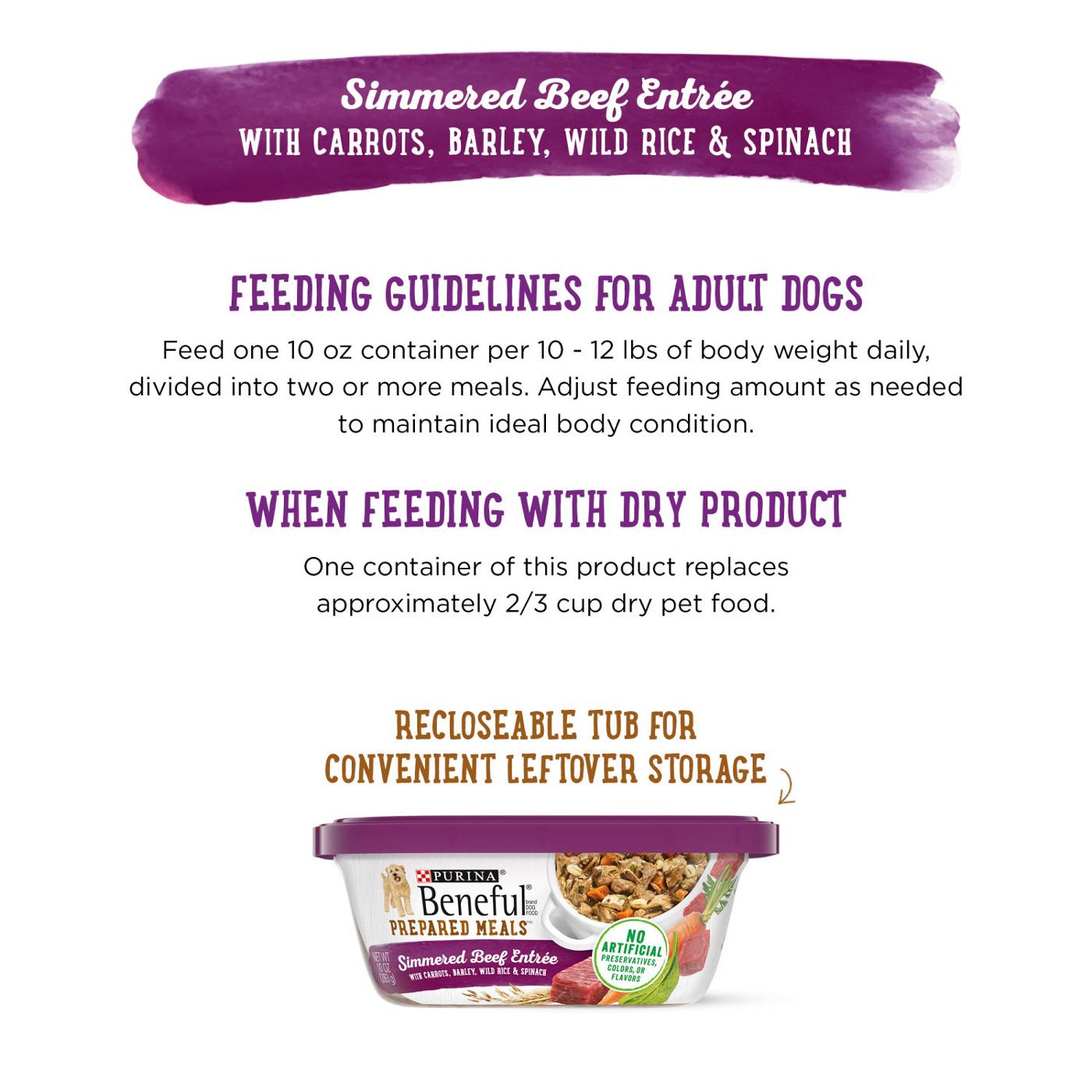Beneful Purina Beneful High Protein, Wet Dog Food With Gravy, Prepared Meals Simmered Beef Entree; image 7 of 8
