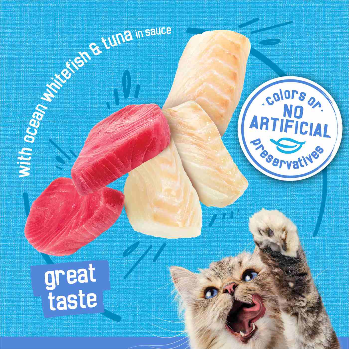 Friskies Purina Friskies Wet Cat Food, Shreds With Ocean Whitefish & Tuna in Sauce; image 7 of 9