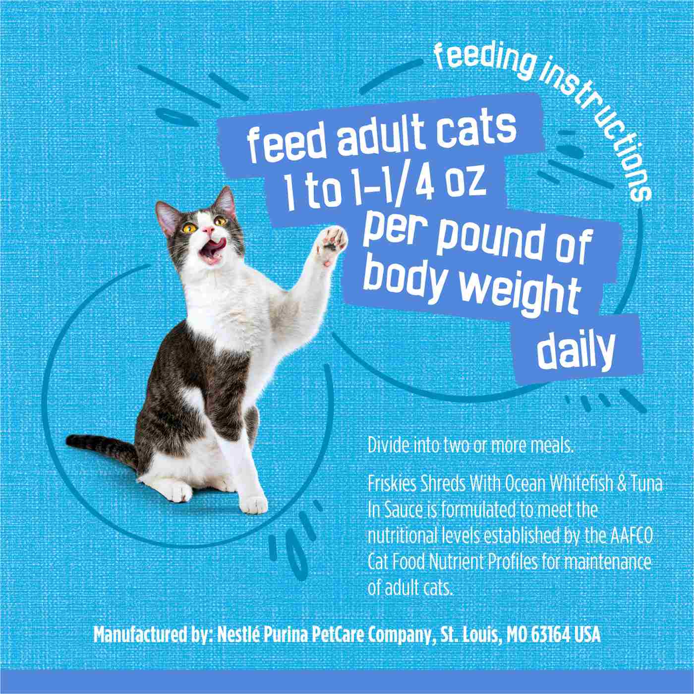 Friskies Purina Friskies Wet Cat Food, Shreds With Ocean Whitefish & Tuna in Sauce; image 9 of 9