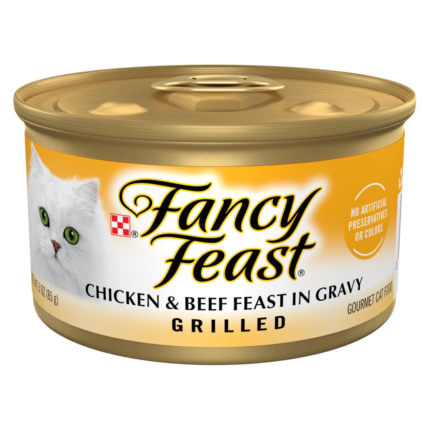 Fancy Feast Purina Fancy Feast Grilled Wet Cat Food Chicken and Beef in Wet Cat Food Gravy; image 1 of 6