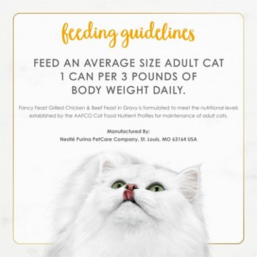 Fancy Feast Purina Grilled Wet Cat Food - Chicken and Beef in Gravy