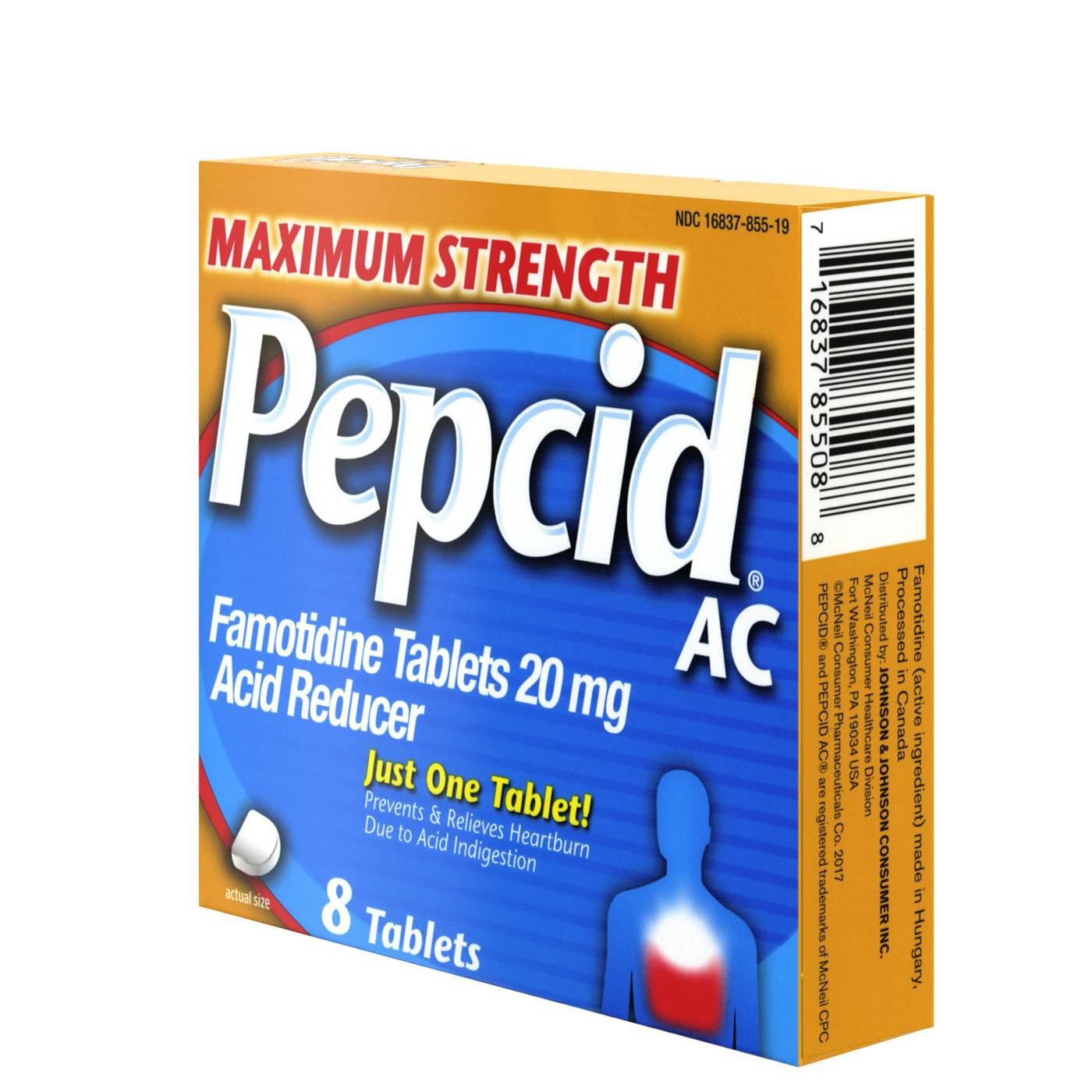Pepcid Maximum Strength Heartburn Famotidine Tablets; image 3 of 8