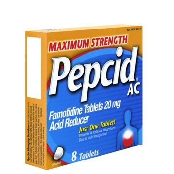 Pepcid Maximum Strength Heartburn Famotidine Tablets, 8 ct