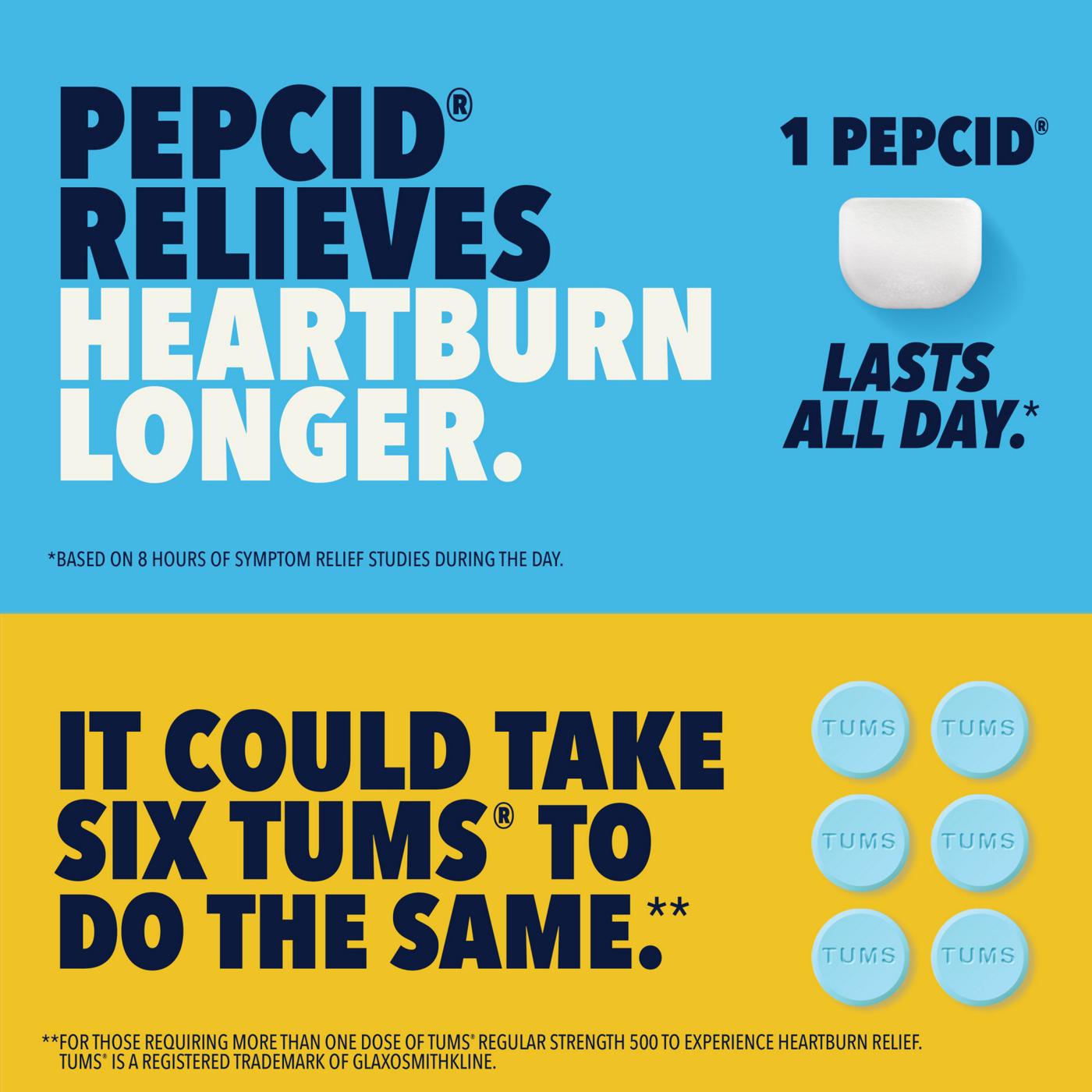 Pepcid Maximum Strength Heartburn Famotidine Tablets; image 4 of 8