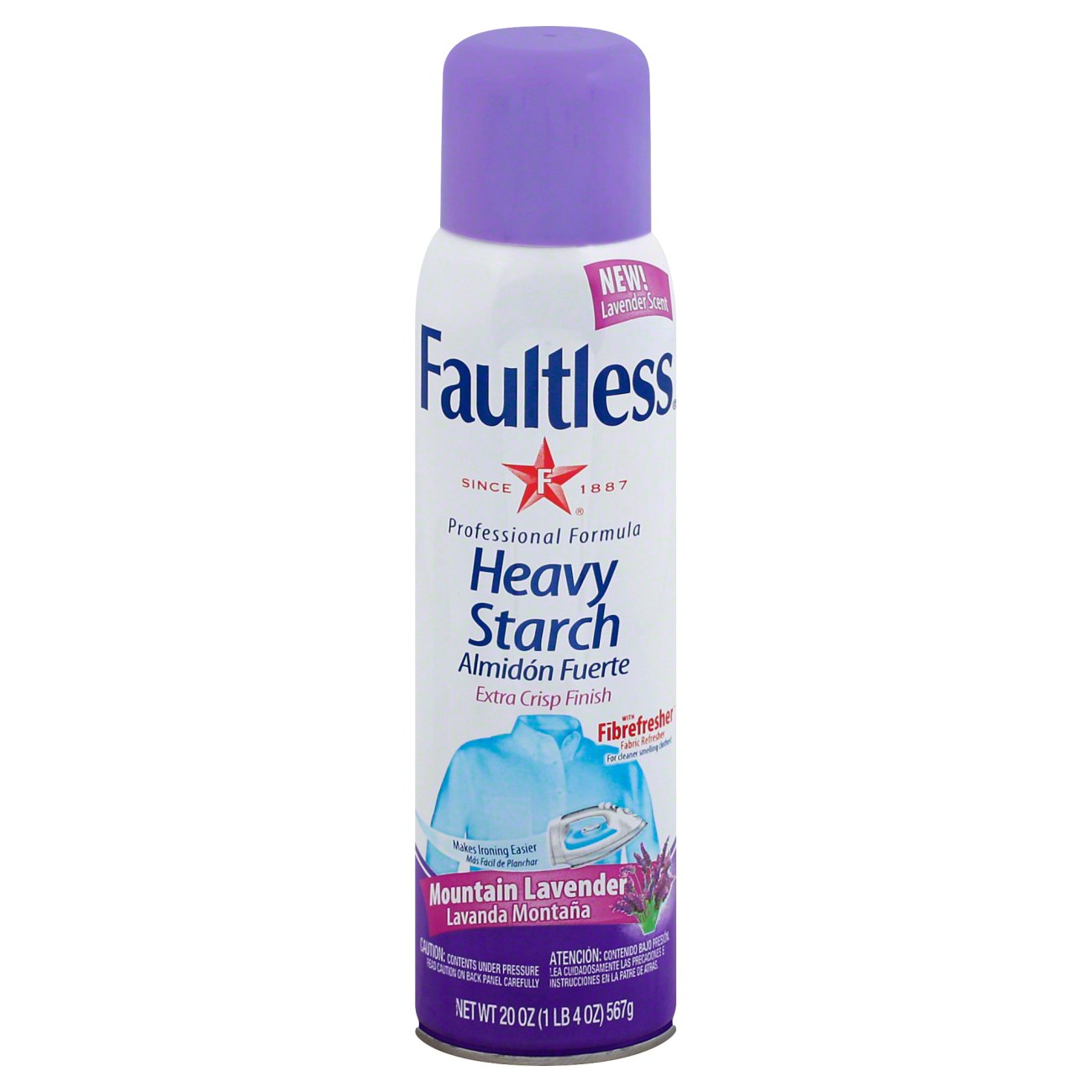 Laundry Starch Spray, Faultless Lavender Spray Starch 20 oz Cans