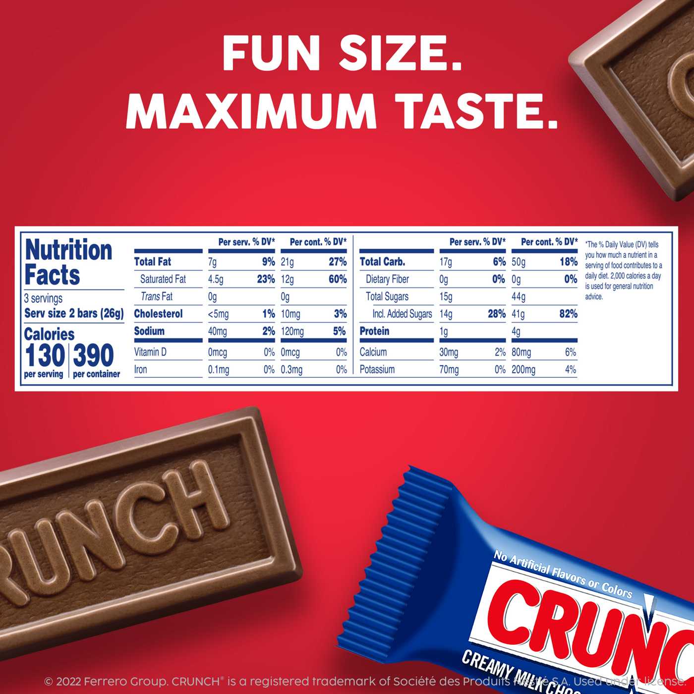 Crunch Fun Size Candy Bars; image 4 of 4