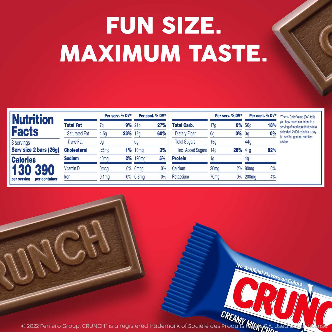 Crunch Fun Size Candy Bars; image 5 of 7