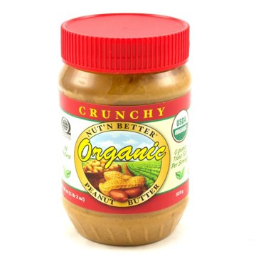 Nut' N Better Organic Crunchy Peanut Butter, 18 oz