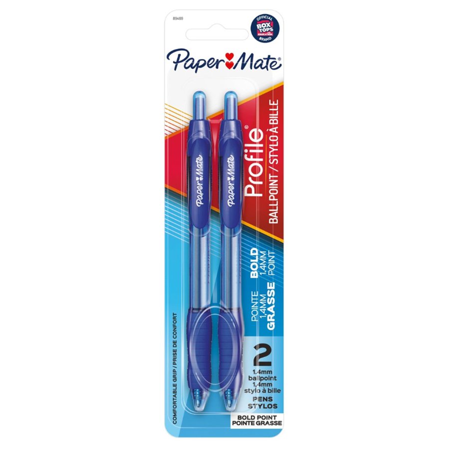 Paper Mate Profile 1.4 mm Retractable Ballpoint Pens Blue Ink Shop