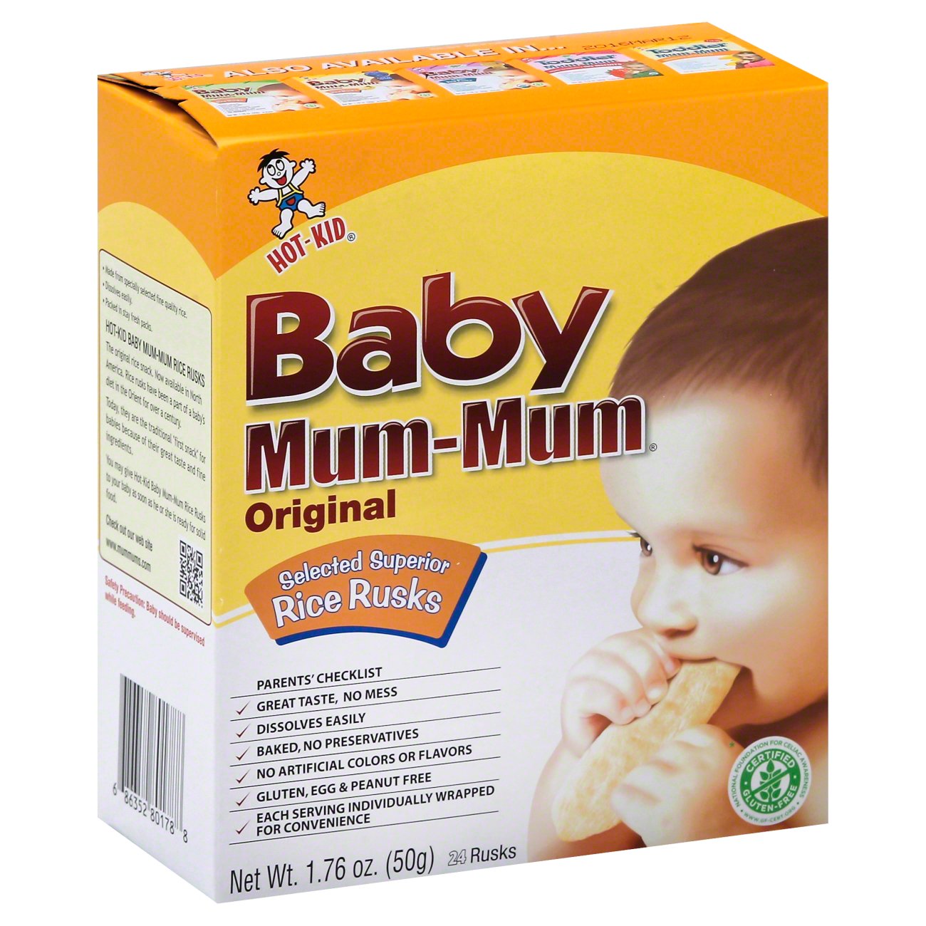 Hot Kid Baby MumMum Selected Superior Original Rice Rusks Shop Toddler Food at HEB