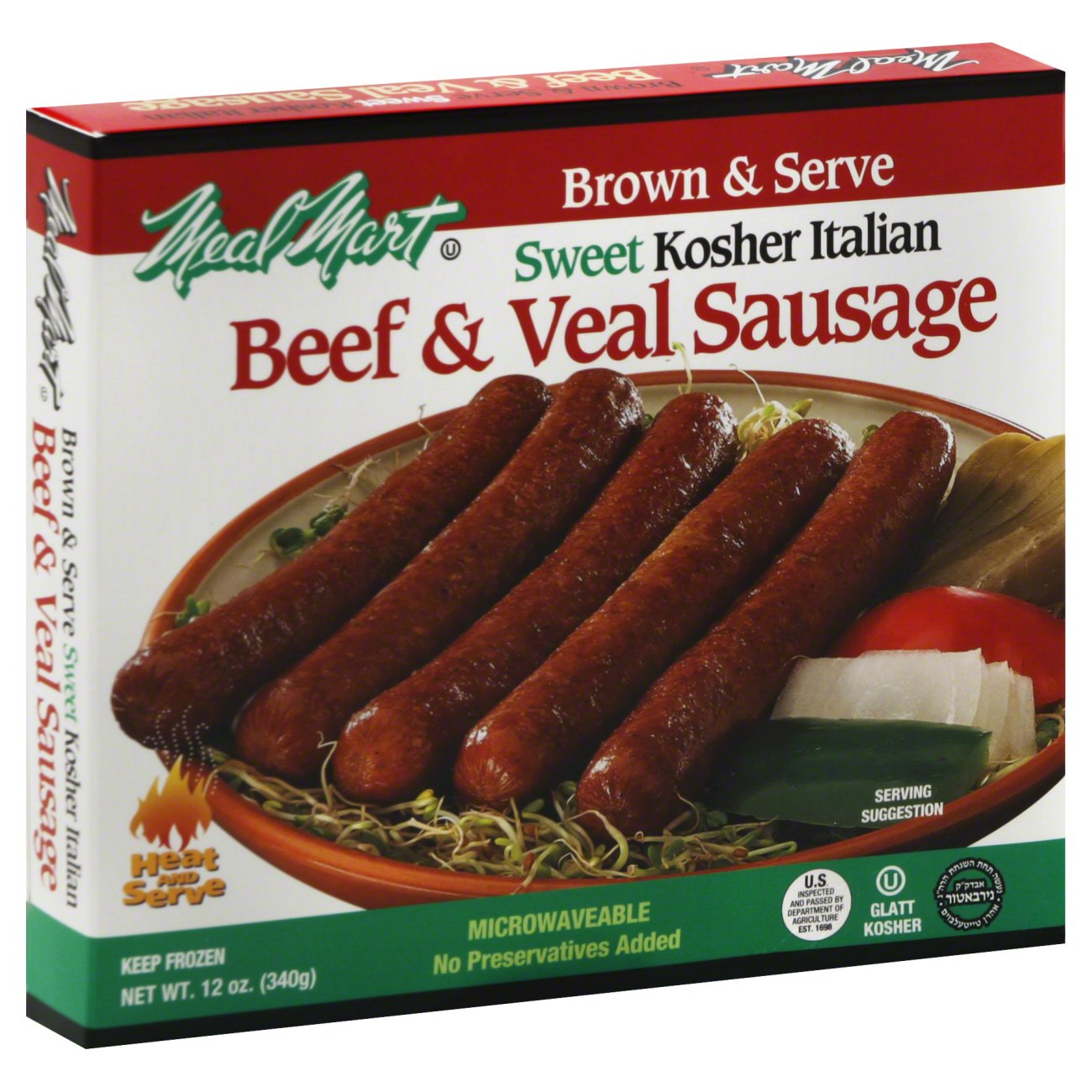 Meal Mart Sweet Kosher Italian Beef & Veal Sausage Shop Sausages