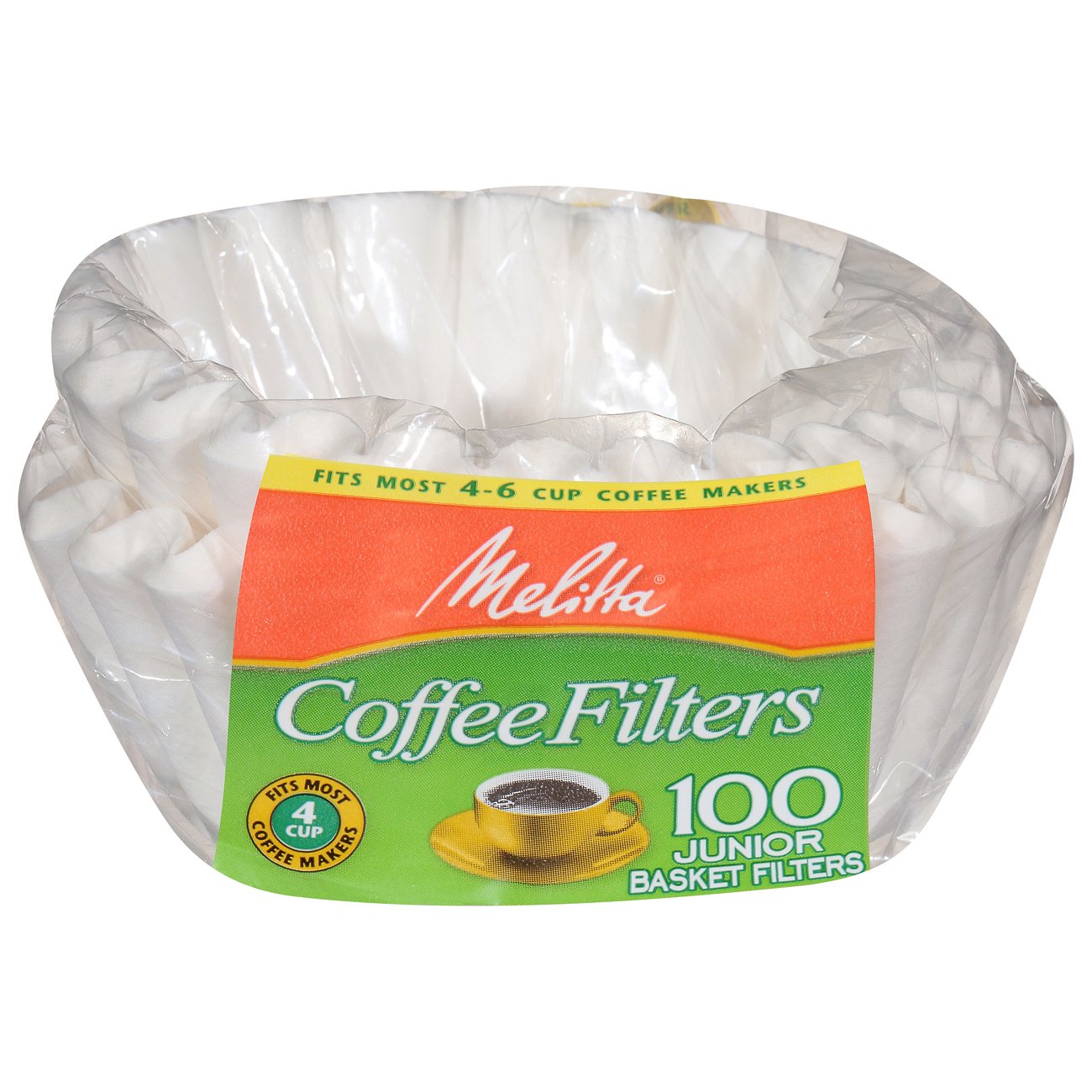 Melitta Junior Basket Coffee Filters 4 6 Cup White Shop Coffee Filters At H E B