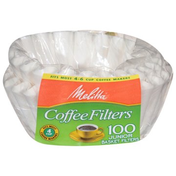 Melitta Junior Basket Coffee Filters - White, 100 ct