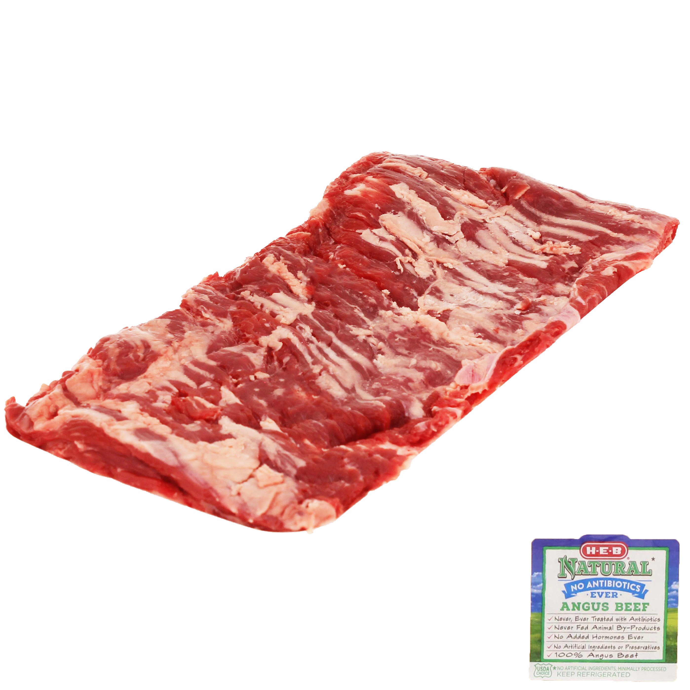 HEB Natural Angus Beef Inside Skirt Steak USDA Choice Shop Beef at HEB