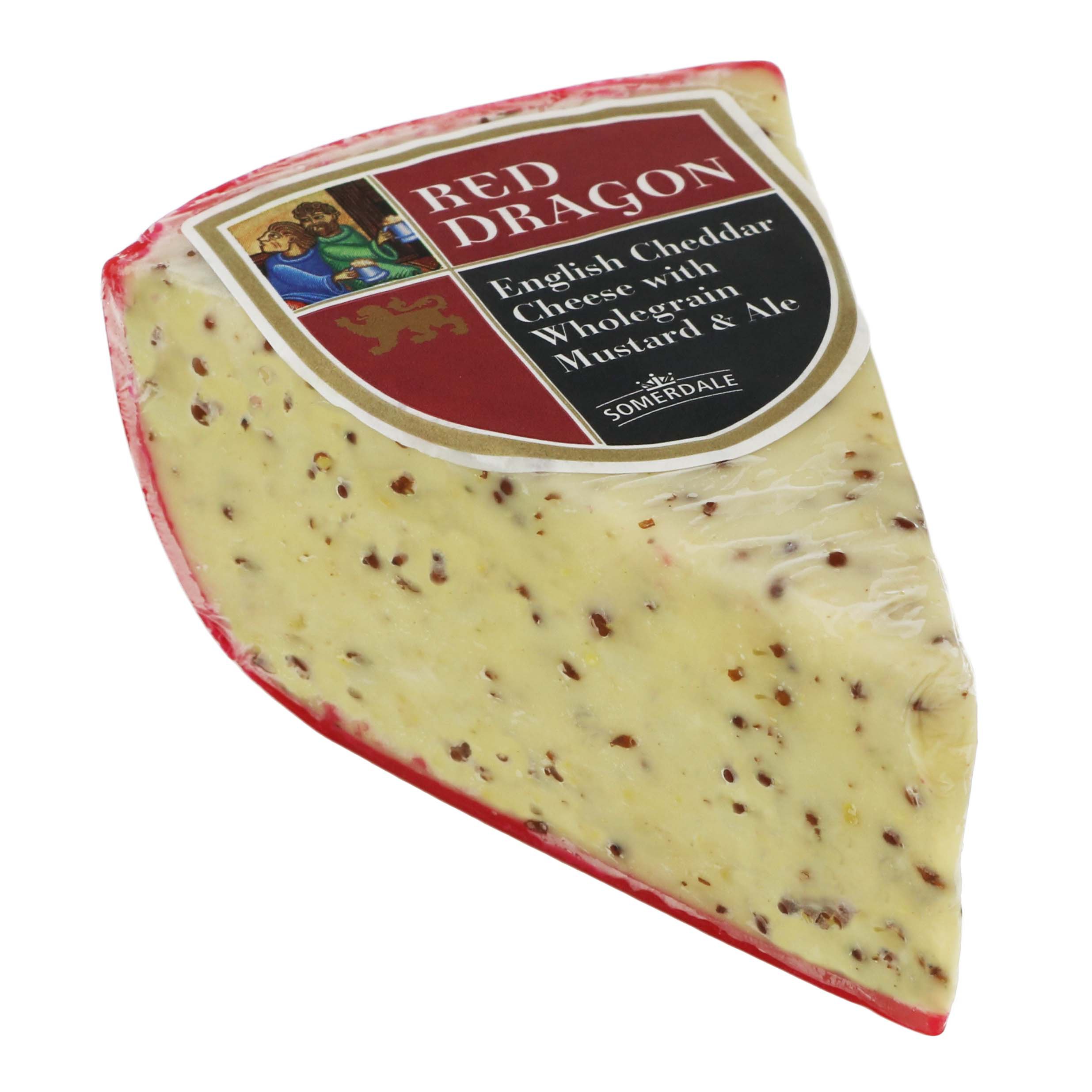 Somerdale Red Dragon English Cheddar Cheese with Wholegrain Mustard and 