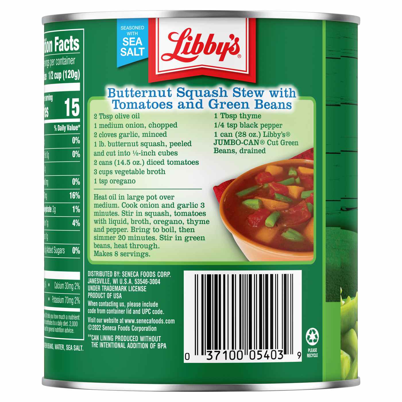 Libby's Cut Green Beans Jumbo-Can; image 3 of 4