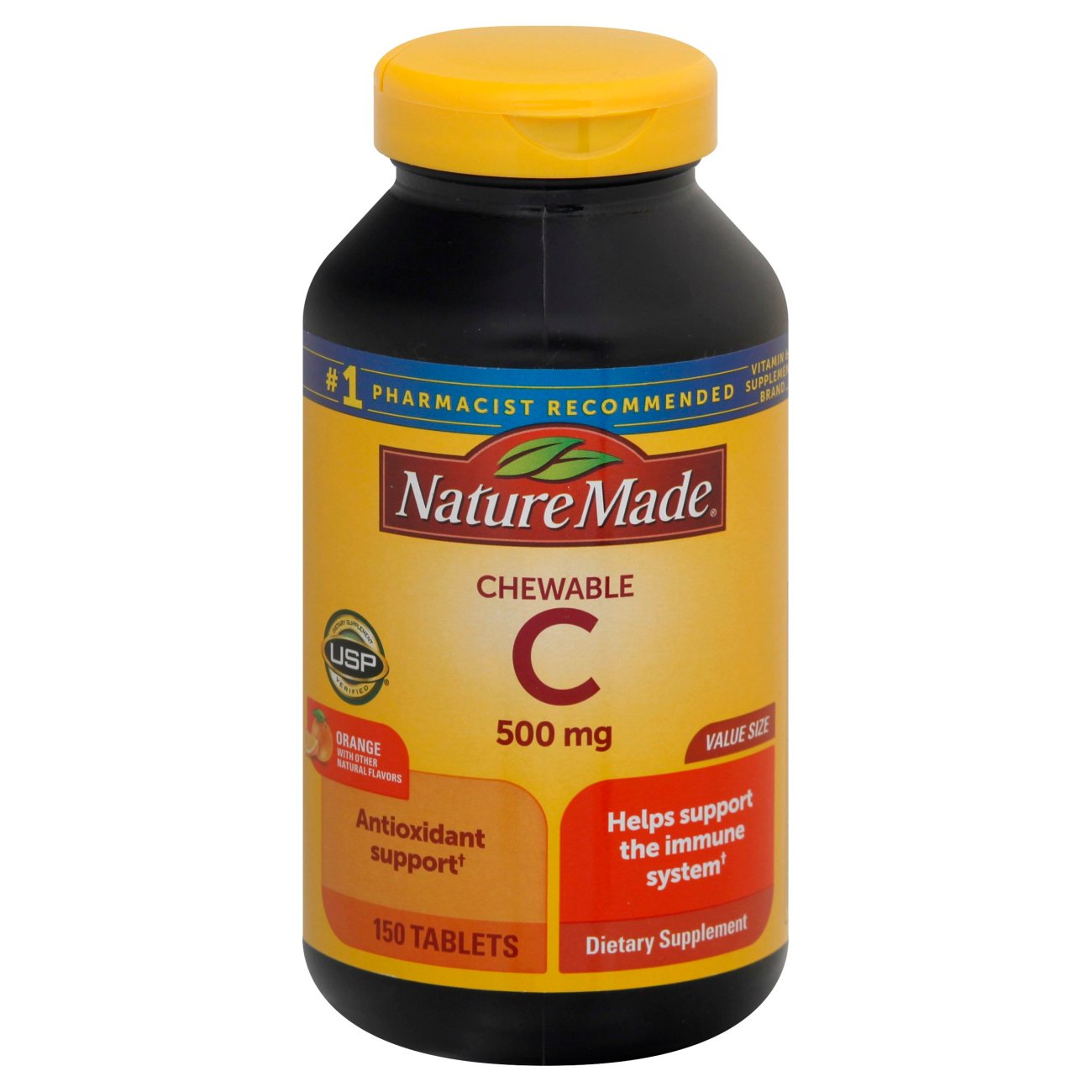 Nature Made Chewable Vitamin C 500 mg Orange and Other Natural Flavors Tablets Value Size Shop