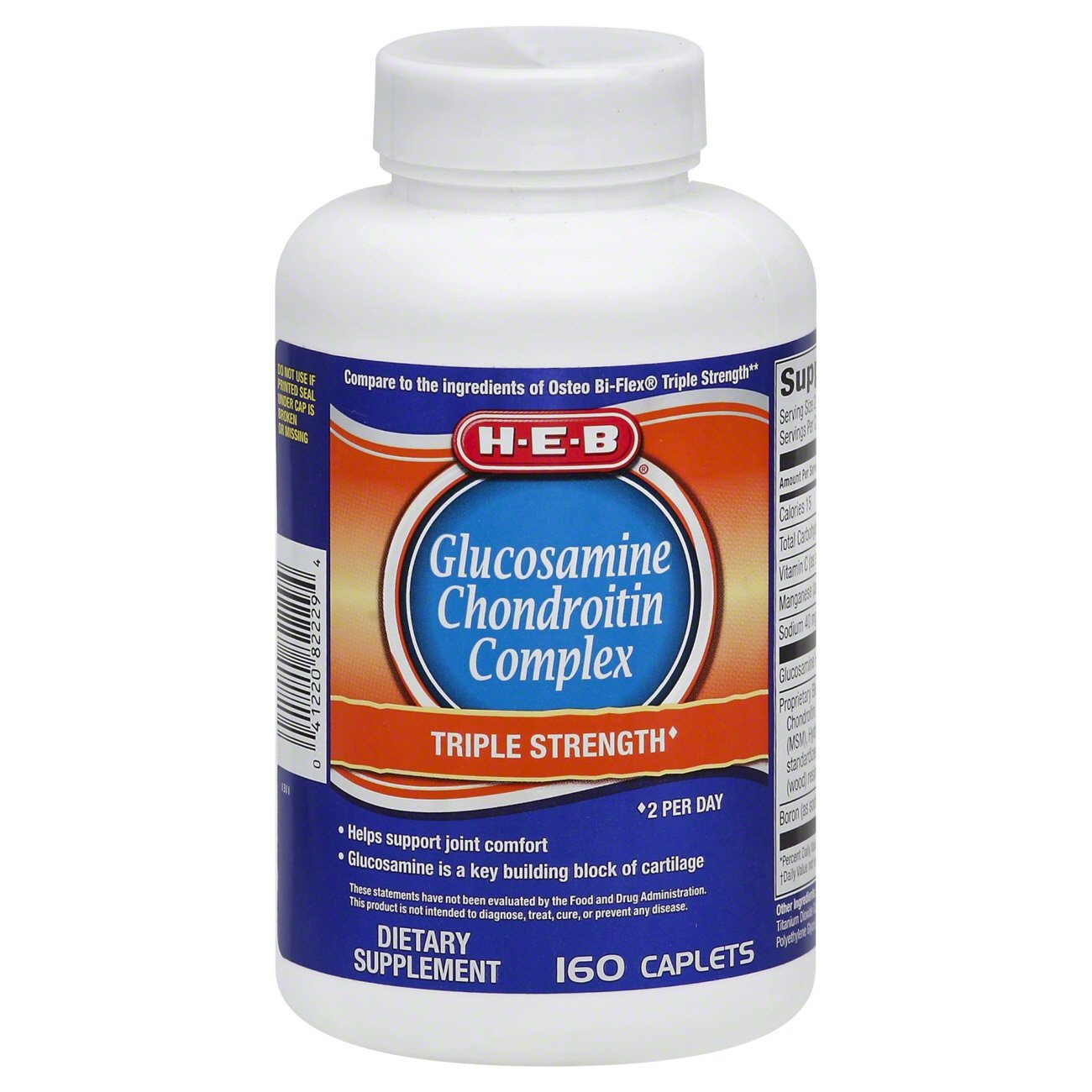 HEB Glucosamine Chondroitin Complex Triple Strength Caplets Shop