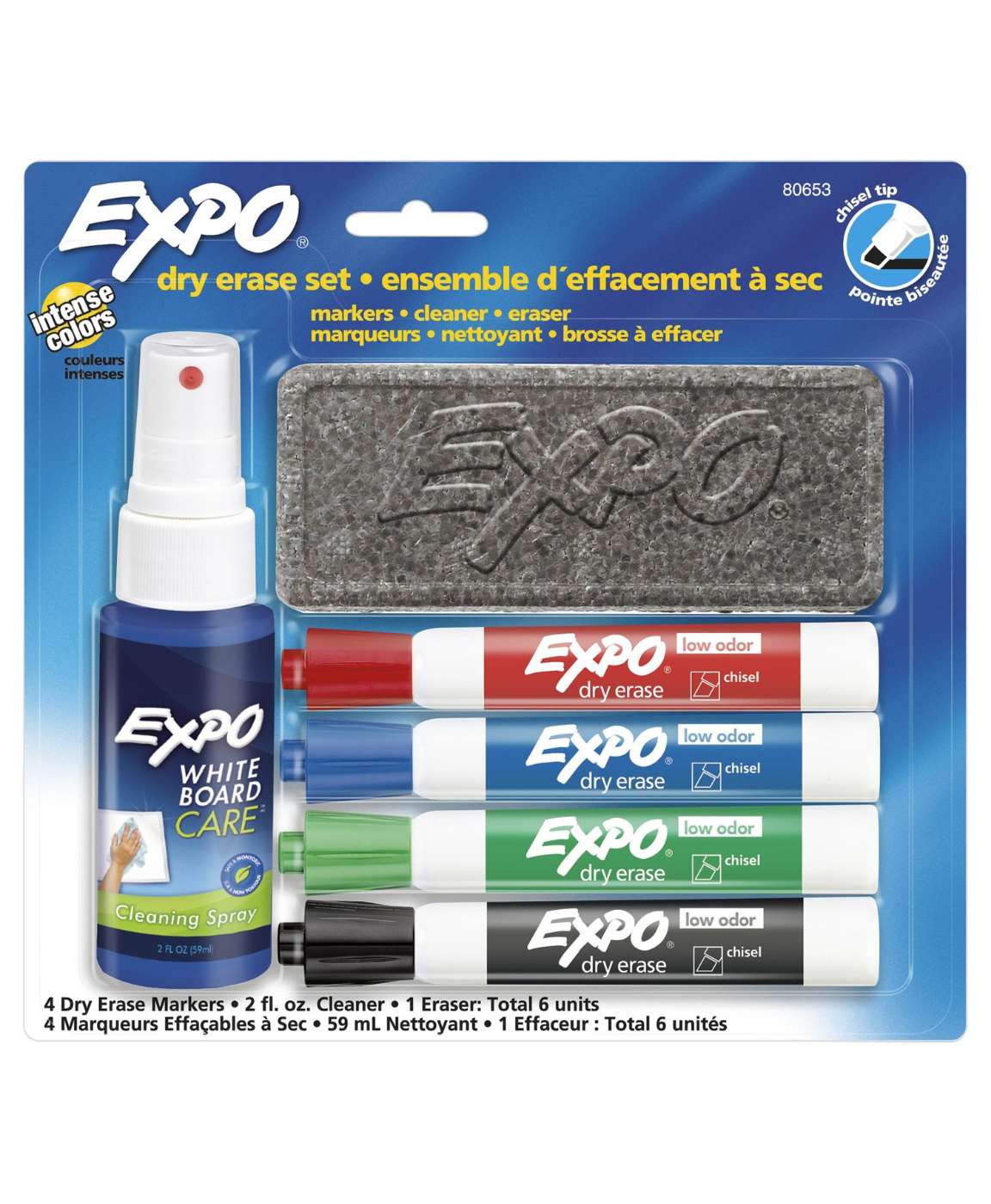 EXPO 2-in-1 Dry Erase Markers, Chisel Tip