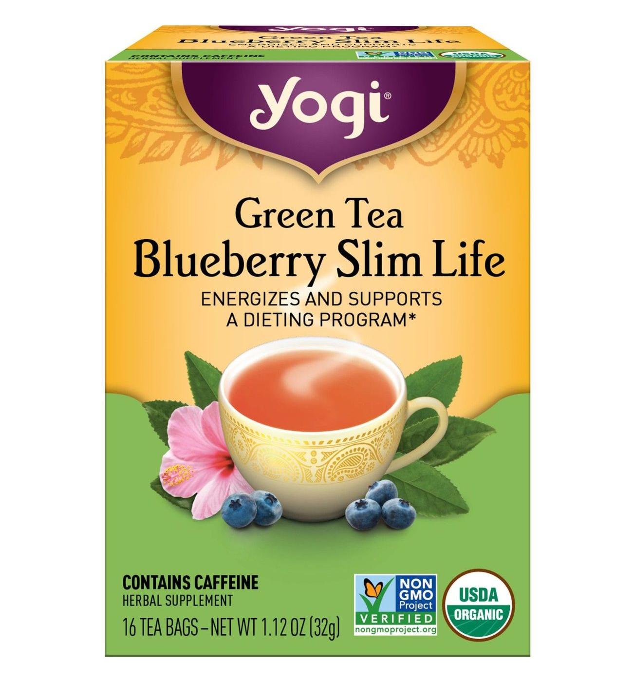 Yogi Green Tea Blueberry Slim Life; image 1 of 5