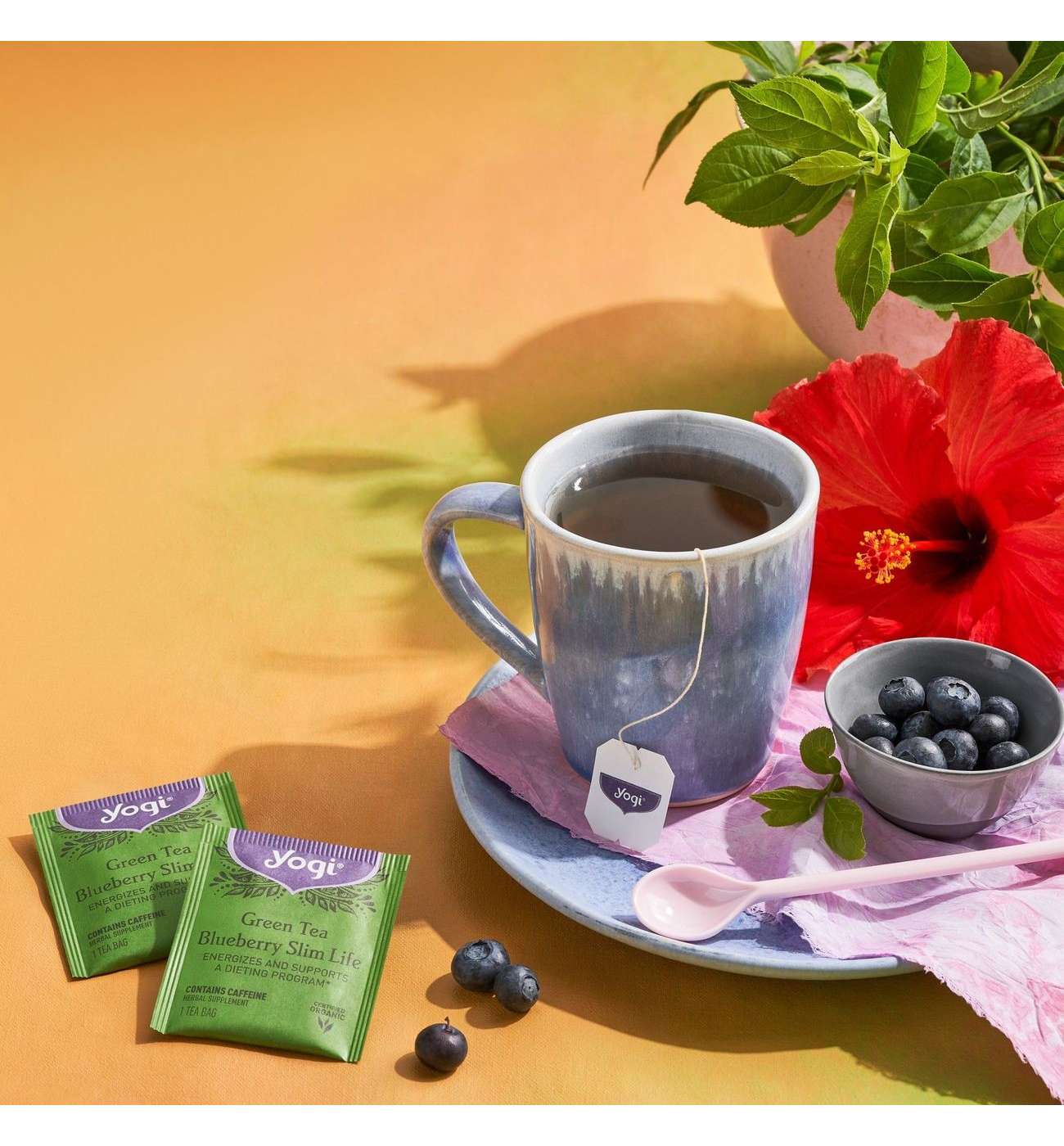 Yogi Green Tea Blueberry Slim Life; image 2 of 5