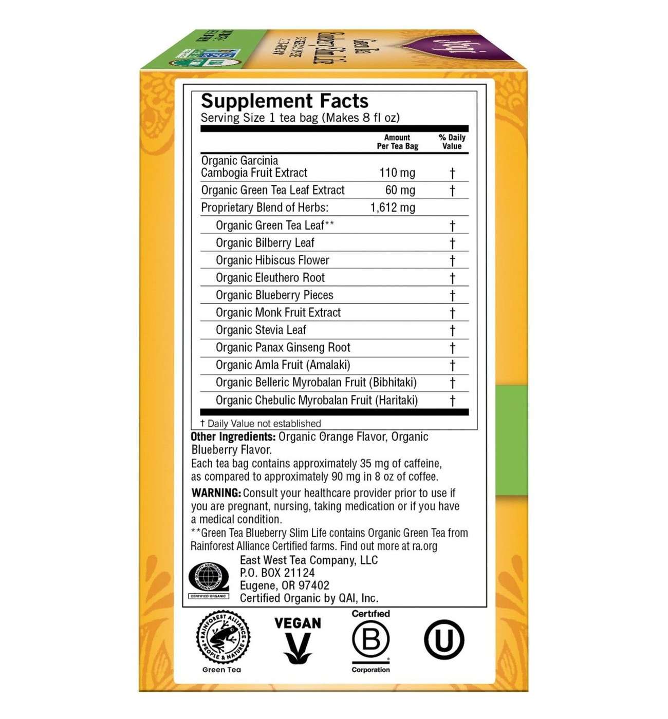 Yogi Green Tea Blueberry Slim Life; image 5 of 5