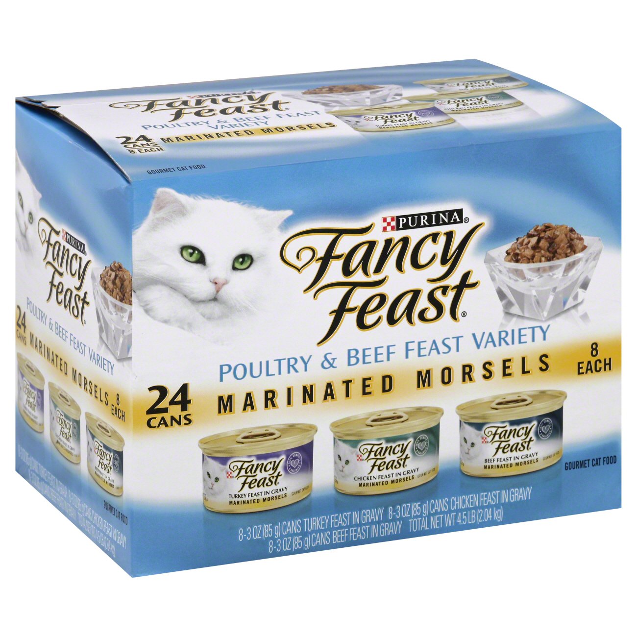 Purina Fancy Feast Marinated Morsels Gourmet Cat Food Variety Pack ...