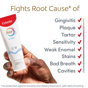 Colgate Total Gel Toothpaste - Whitening, 2 pk