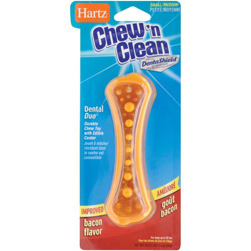 HARTZ Chew 'n Clean Dental Duo Dog Treat & Chew Toy, Large, 1