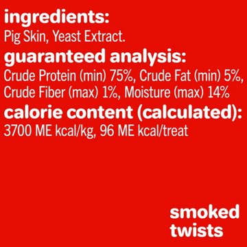 Hartz Oinkies Smoked Pig Skin Twists, 10 ct