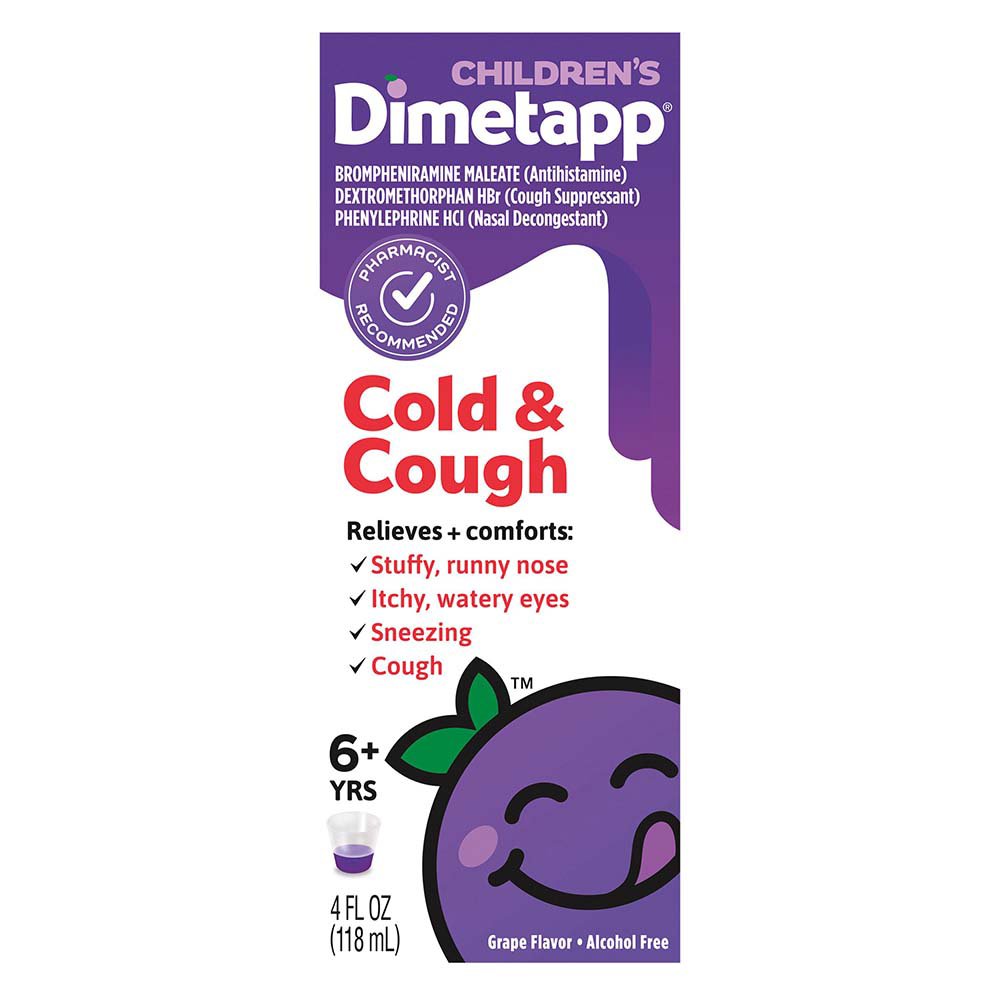 Dimetapp Children's Cold & Cough Liquid Grape Shop Cough, cold