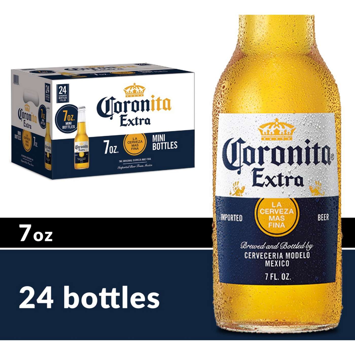 Corona Extra Coronita Mexican Lager Import Beer 7 oz Bottles, 24 pk; image 5 of 11