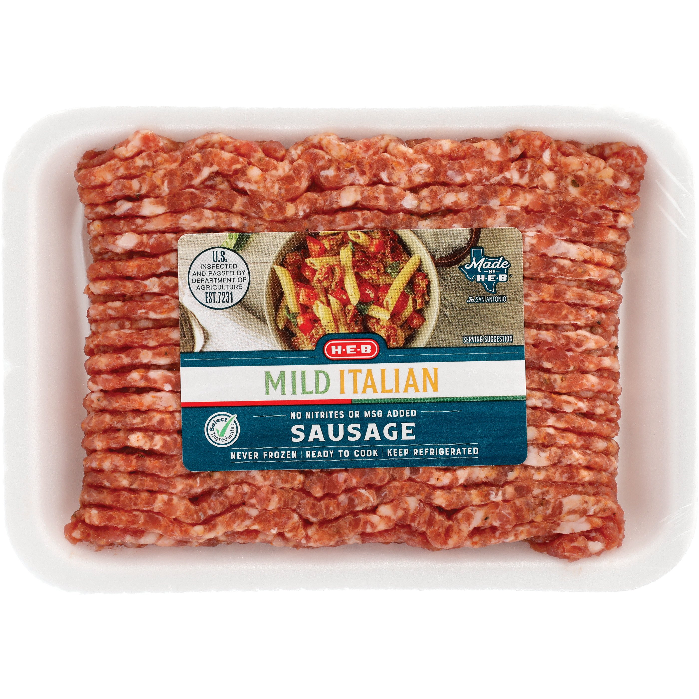 HEB Mild Italian Ground Pork Sausage Shop Meat at HEB