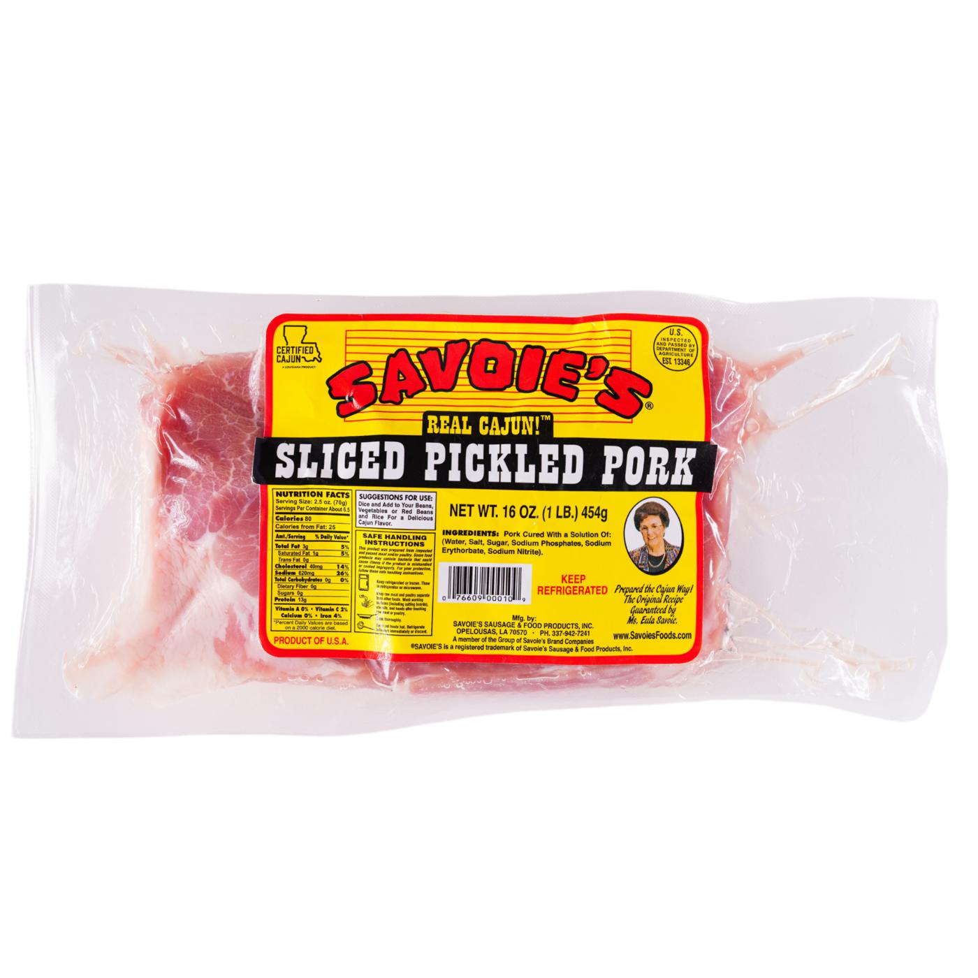 SAVOIE'S Sliced Pickled Pork; image 1 of 2