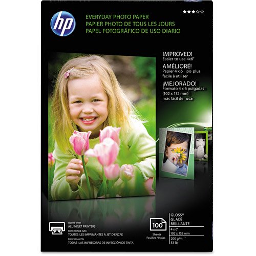 Hp Everyday Glossy Photo Paper 100 Sheets 4 X 6 Shop
