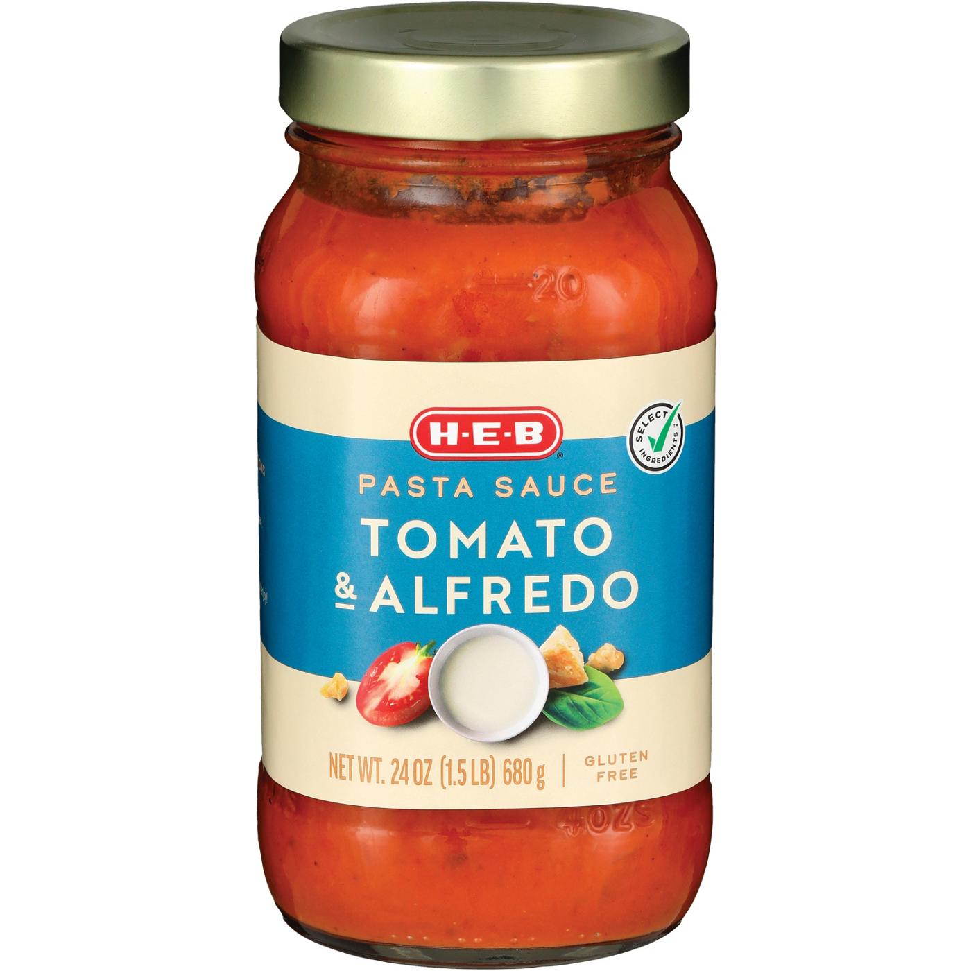 H-E-B Tomato & Alfredo Pasta Sauce; image 2 of 2