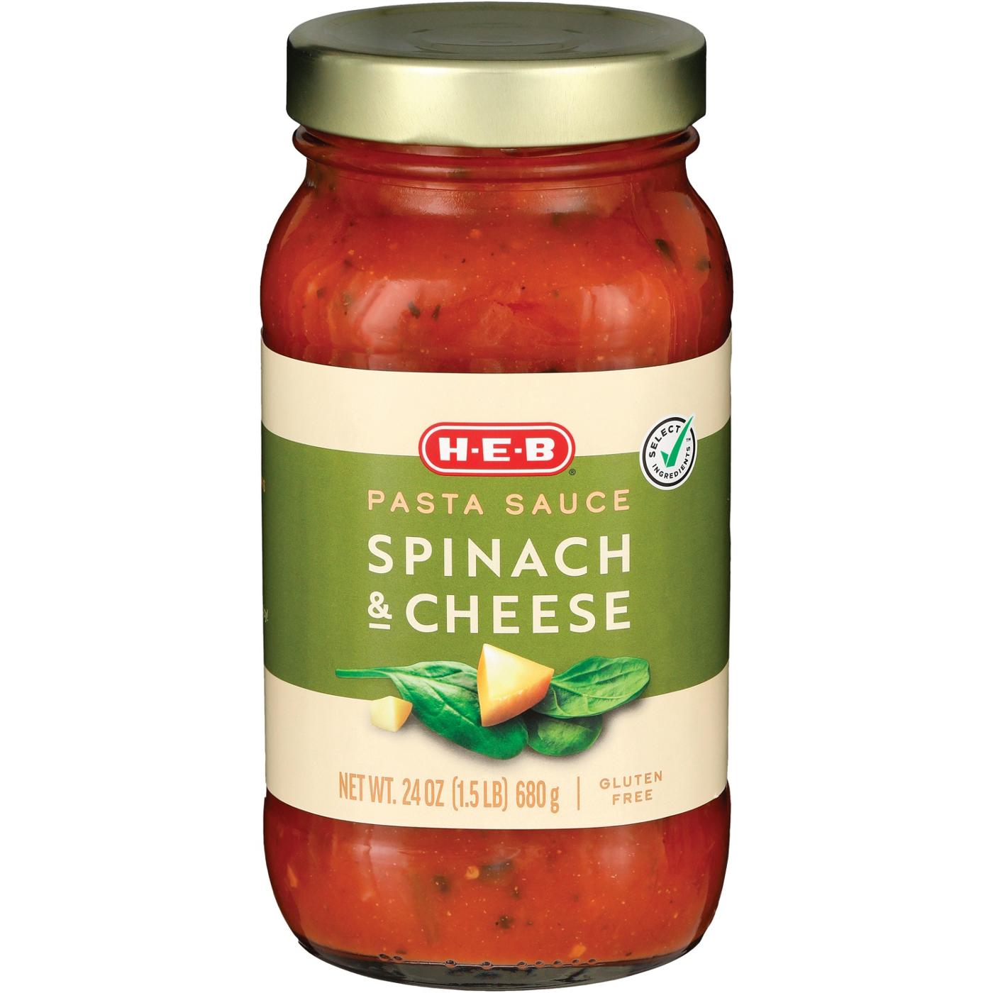H-E-B Spinach & Cheese Pasta Sauce; image 2 of 2